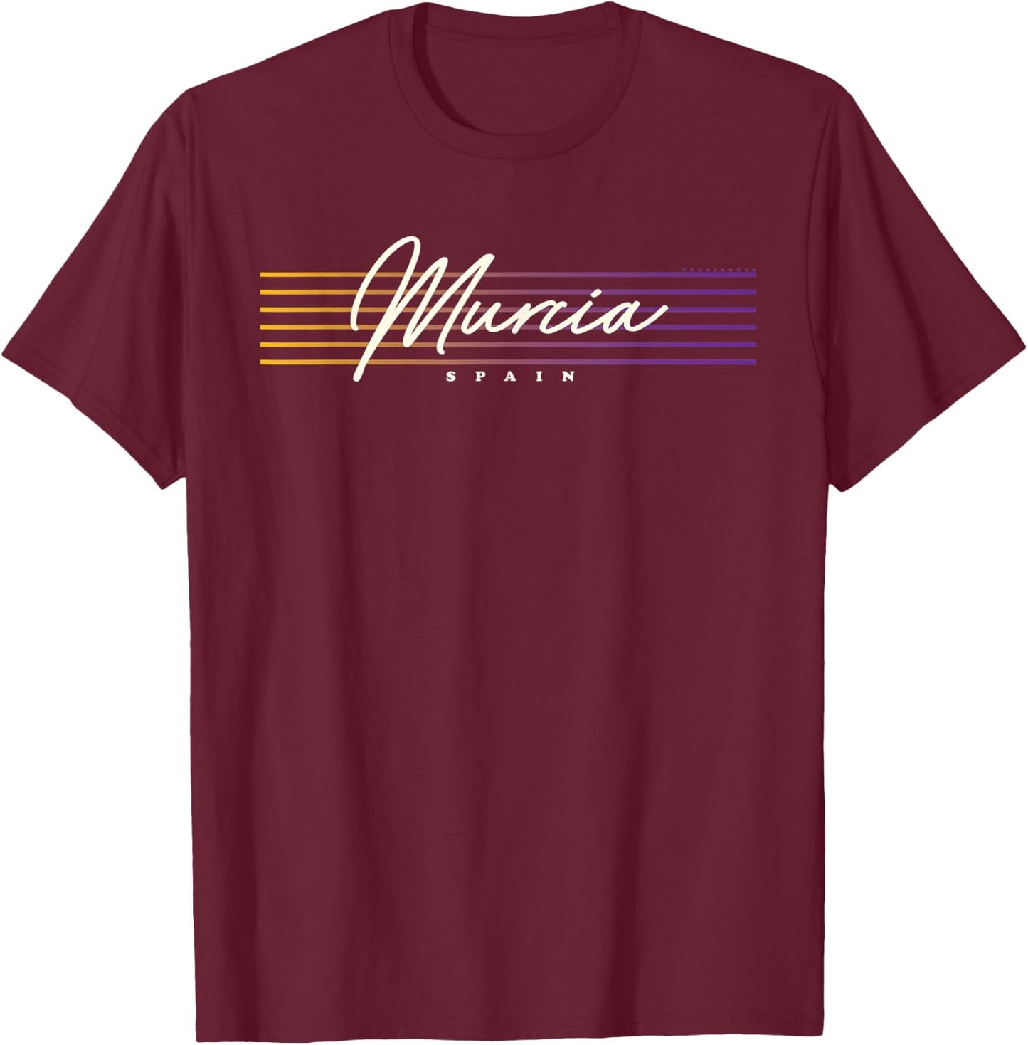 Retro Style Spain Murcia T-Shirt - T-Shirt | Maroon