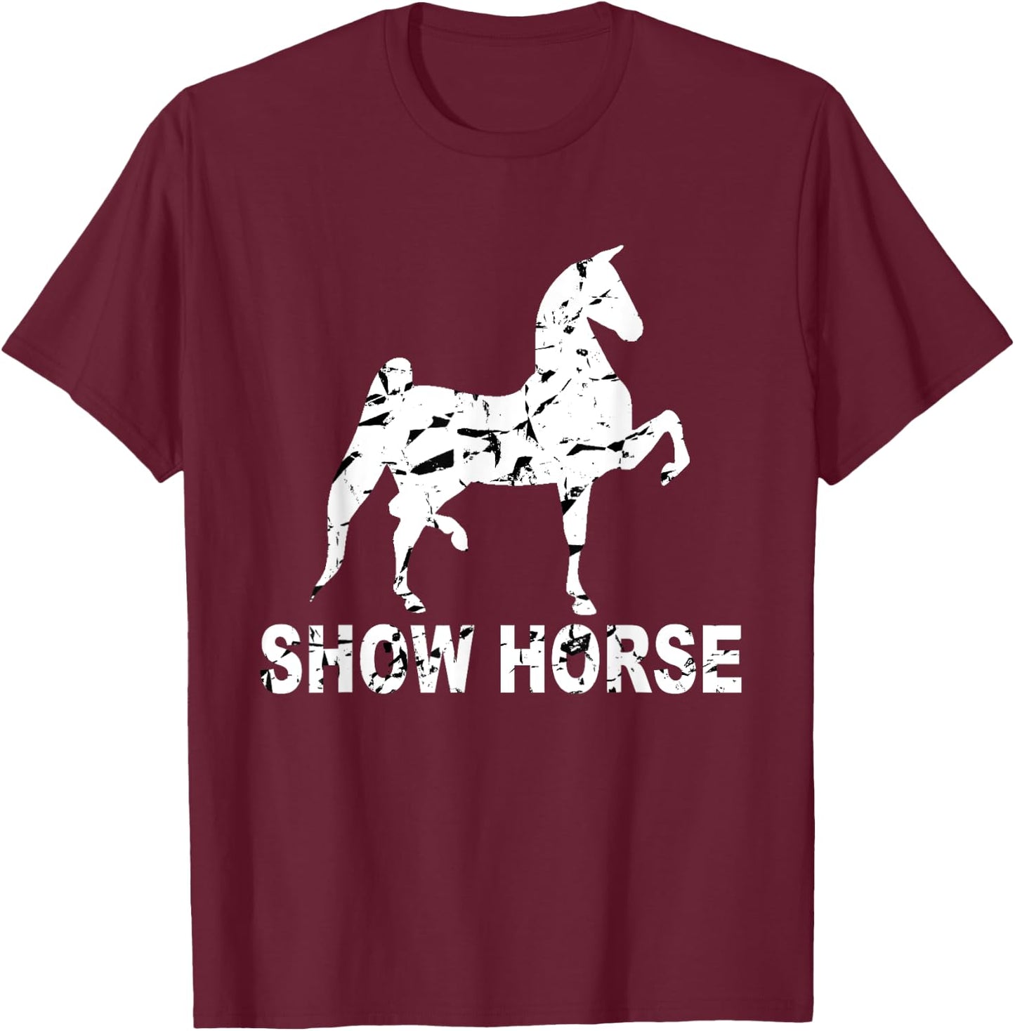 American Saddlebred Horse Training Gaited Horses Equitation T-Shirt - T-Shirt | Maroon