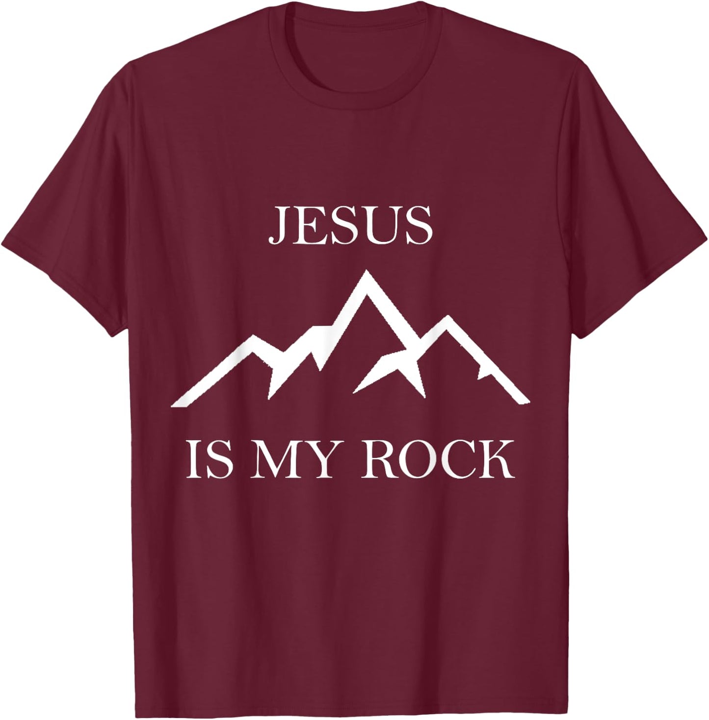 Jesus is my Rock T-Shirt - T-Shirt | Maroon