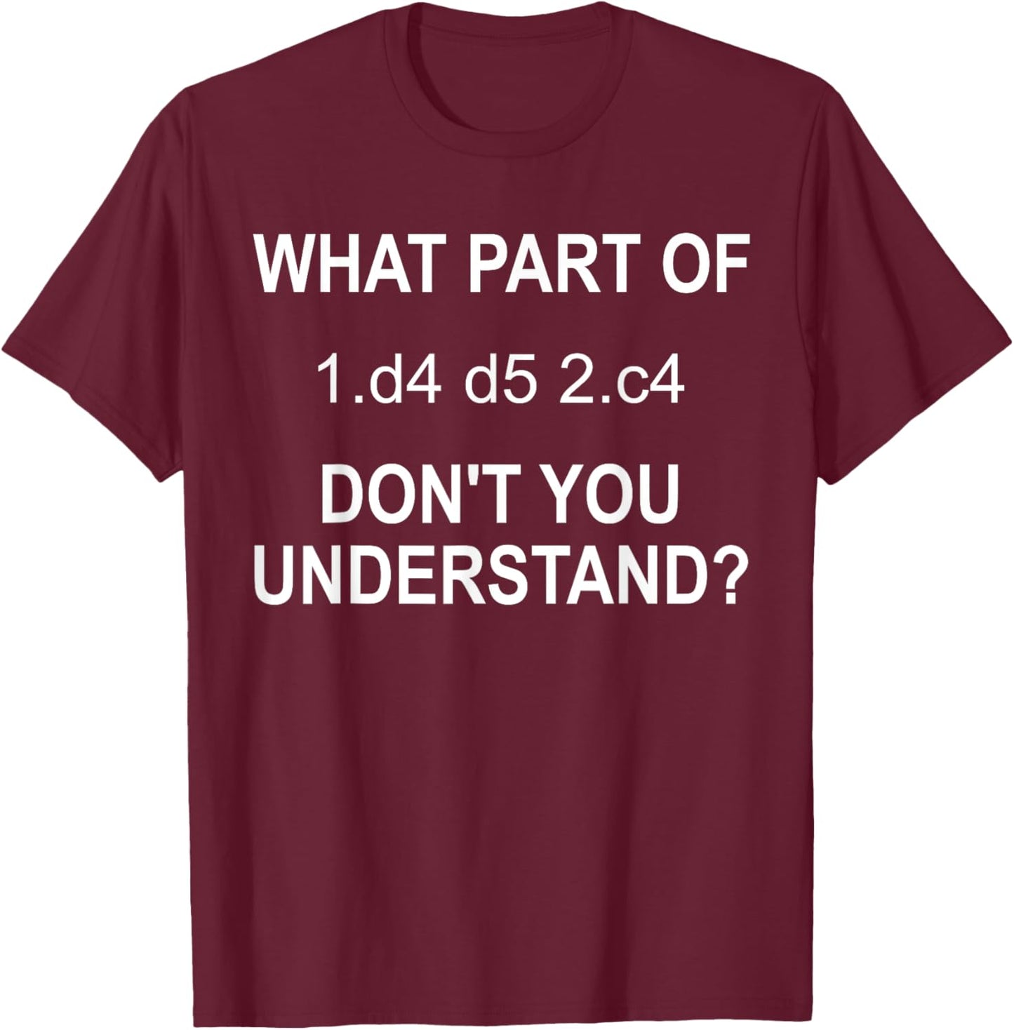 Chess Gifts Kids Queen's Gambit Modern Chess Opening T-Shirt - T-Shirt | Maroon
