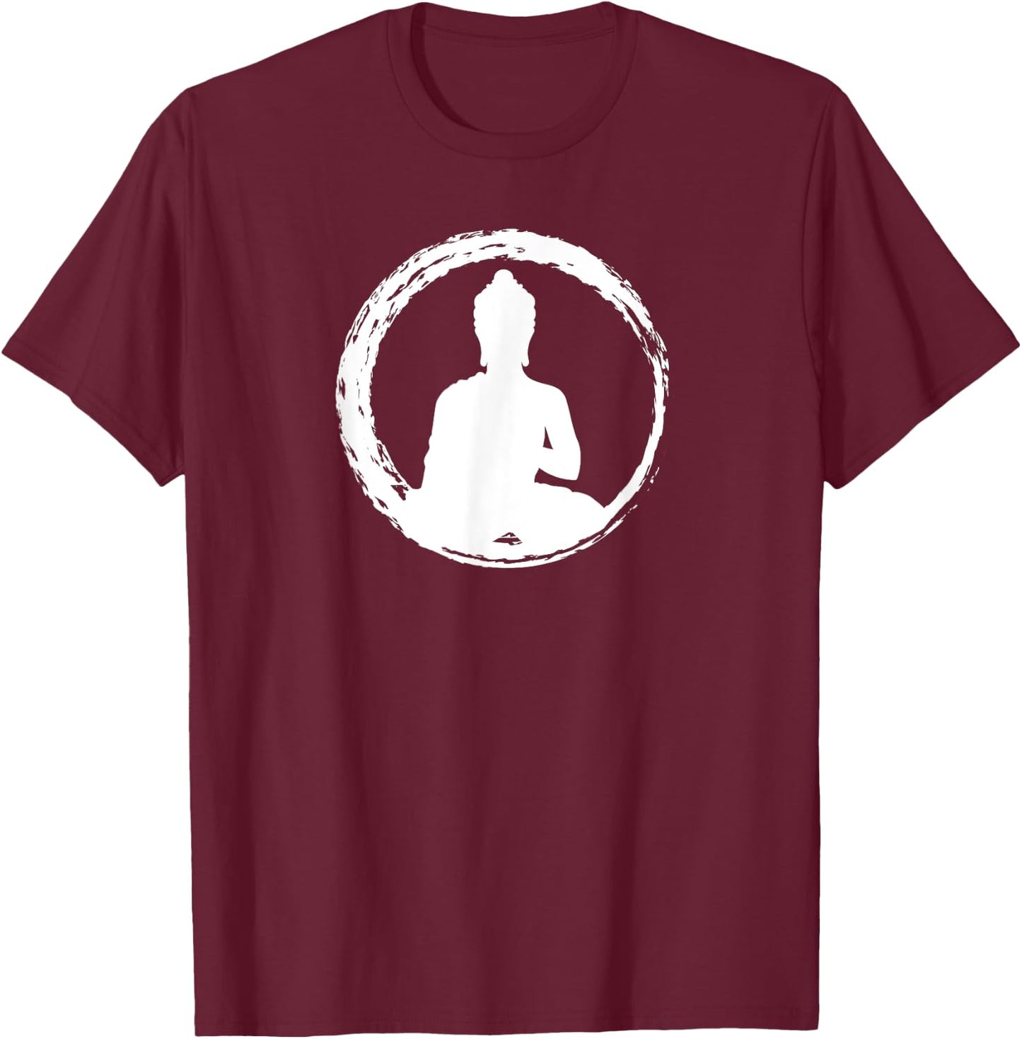 Zen Symbol Buddha Design Gautama Buddha Meditation T-Shirt - T-Shirt | Maroon
