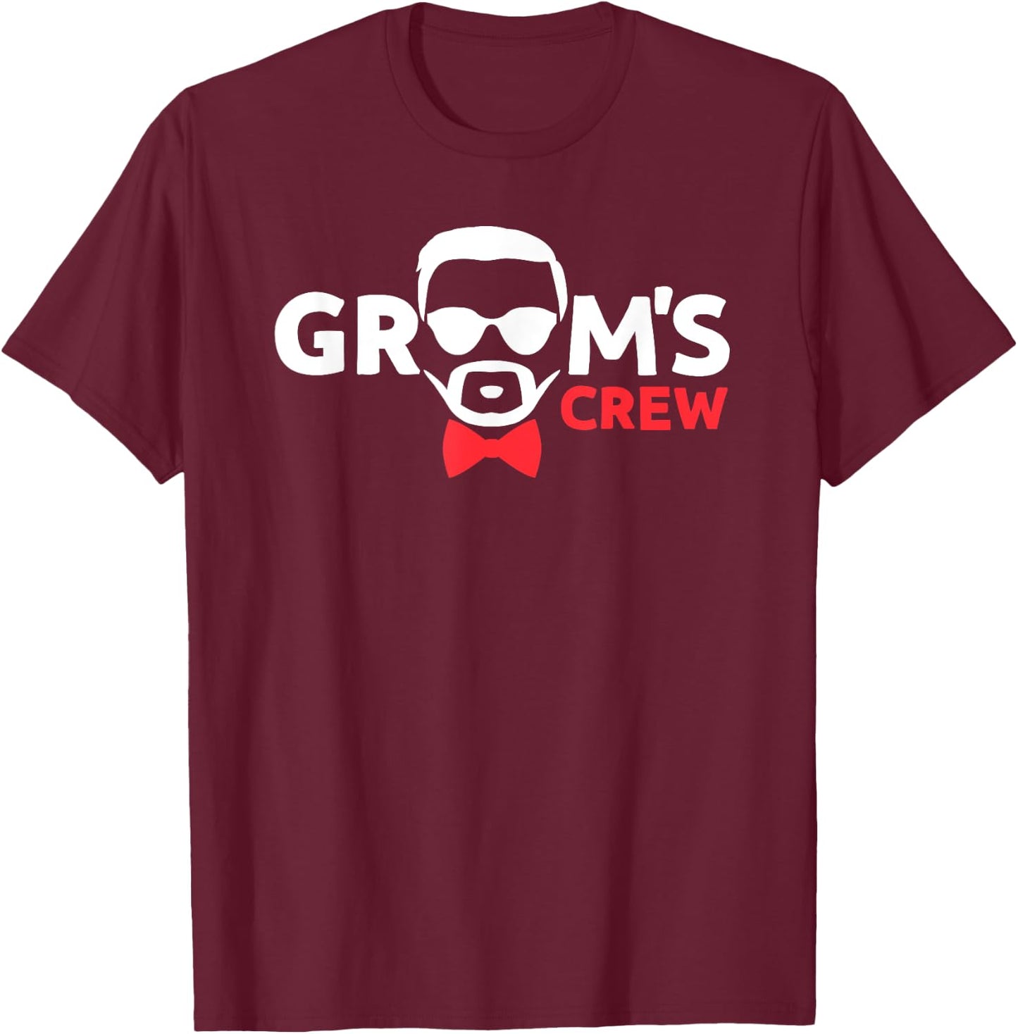 Funny Bachelor Party Grooms Crew Stag Wedding Party Gag T-Shirt - T-Shirt | Maroon