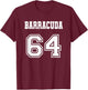 Jersey Style Barracuda 64 1964 Old School Muscle Car Fishing T-Shirt - T-Shirt | Maroon