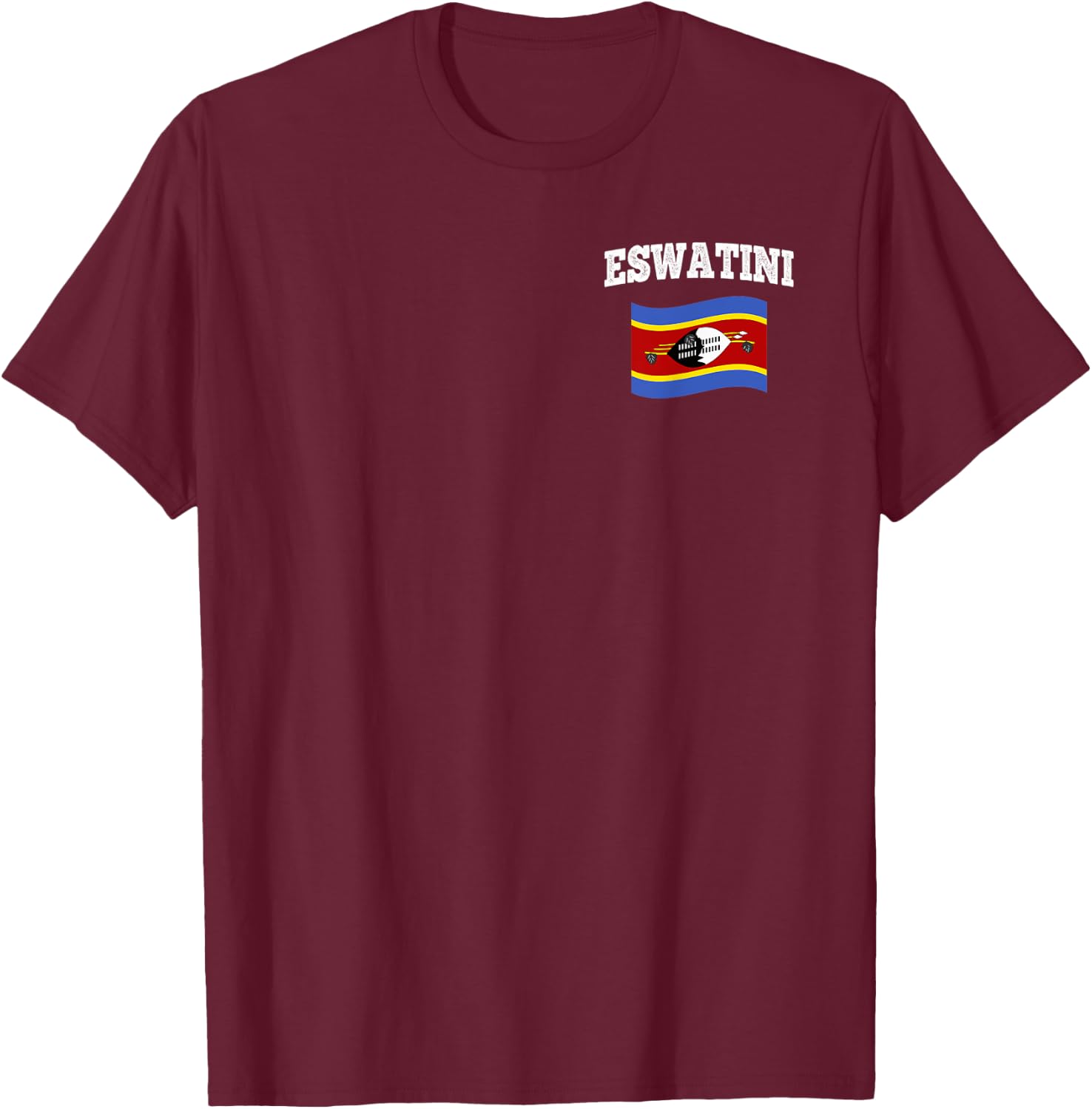 ESWATINI Flag Sport Competition Proud Vacation Souvenir T-Shirt - T-Shirt | Maroon