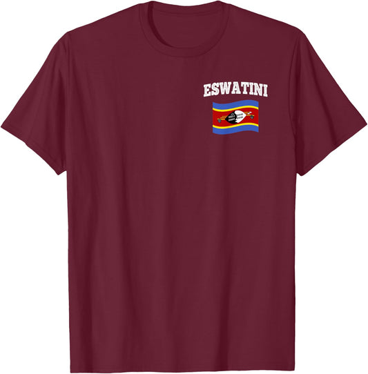 ESWATINI Flag Sport Competition Proud Vacation Souvenir T-Shirt - T-Shirt | Maroon