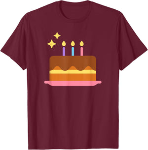 Cake with Candles and Chocolate , Women, Children T-Shirt - T-Shirt | Maroon