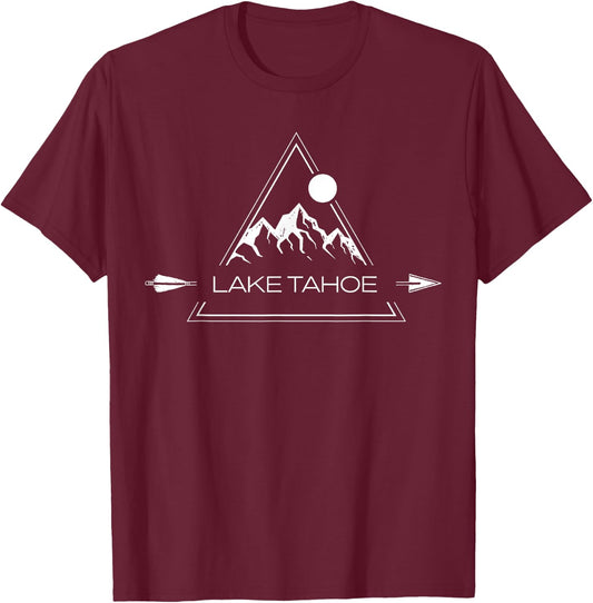 Lake Tahoe Shirt | Cool Lake Tahoe California Souvenir Gift T-Shirt - T-Shirt | Maroon