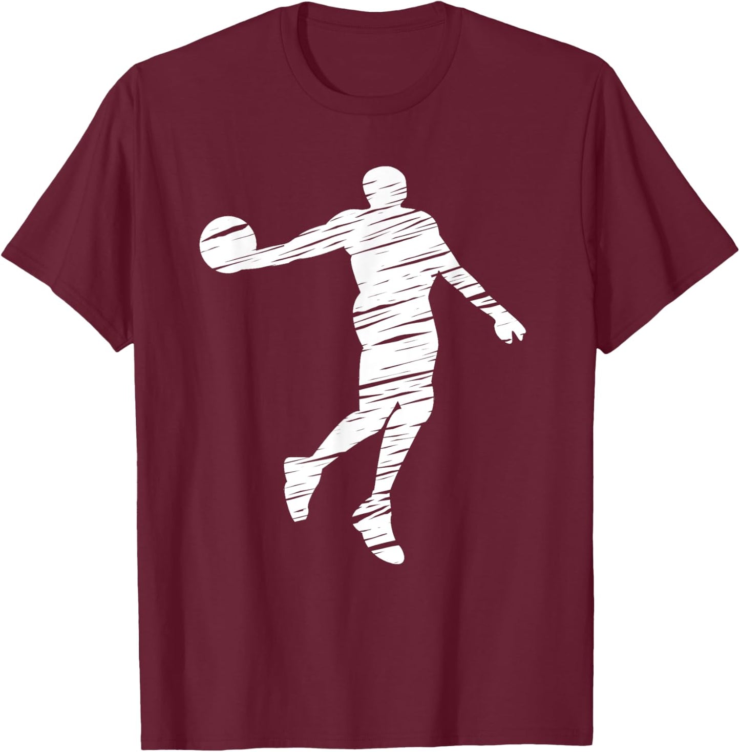 Basketball player retro lines T-Shirt - T-Shirt | Maroon