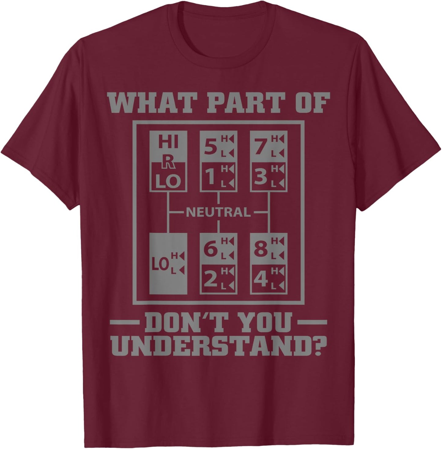 Funny Trucker Design Big Rig Trucker Truck Driver T-Shirt - T-Shirt | Maroon