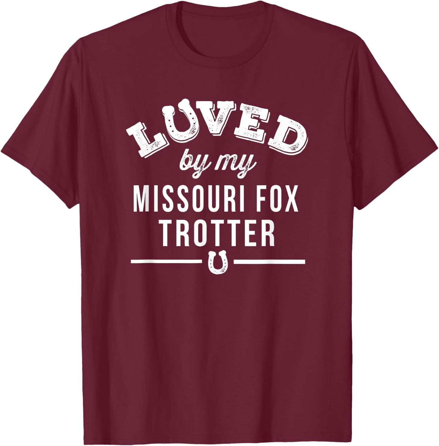 Missouri Fox Trotter Horse T-Shirt - T-Shirt | Maroon