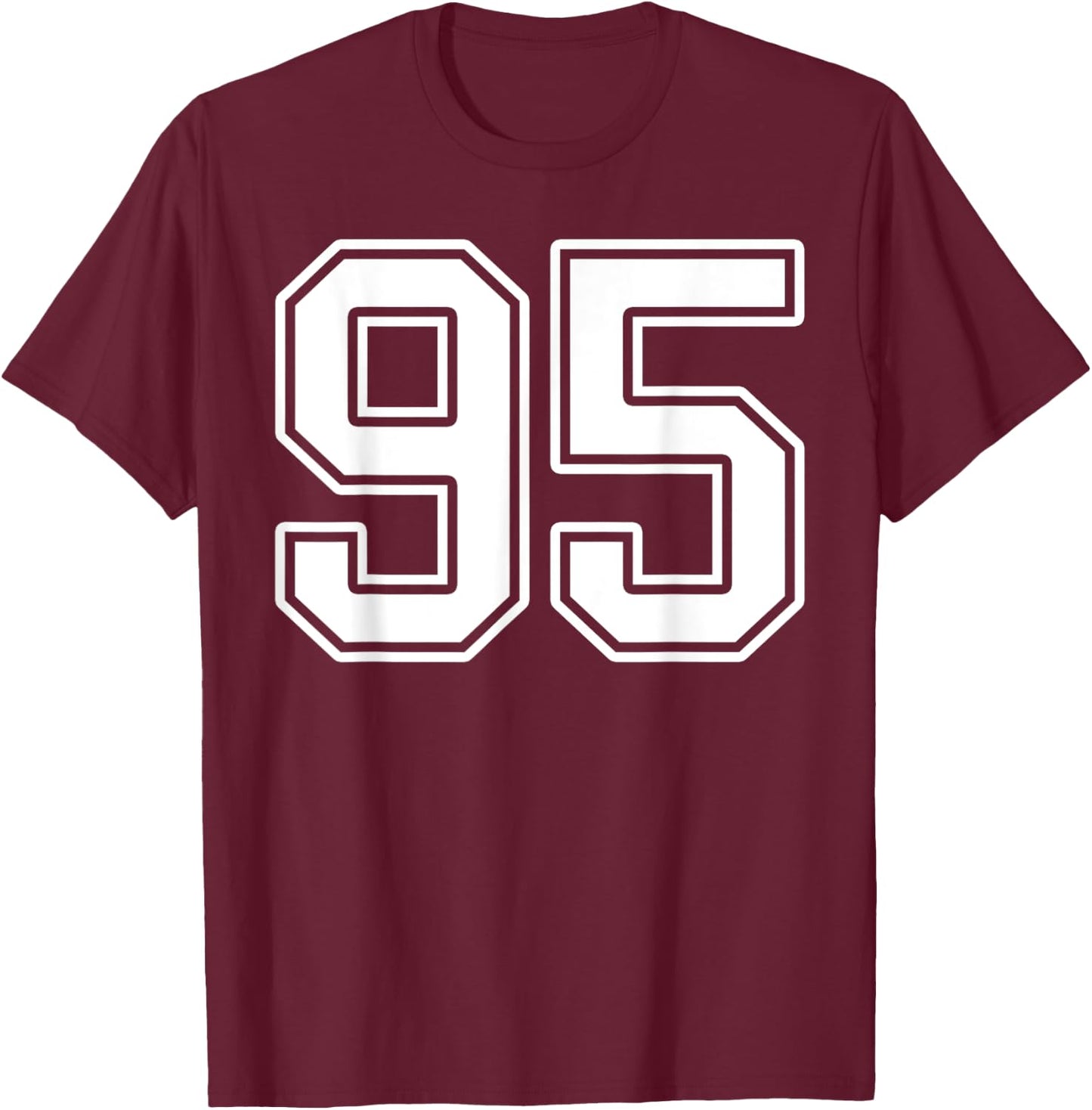 Number 95 Fan Player Jersey Style #95 Men Women Kids T-Shirt - T-Shirt | Maroon