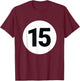 8 Pool Ball 15 Billiards Costume Halloween Group Matching T-Shirt - T-Shirt | Maroon
