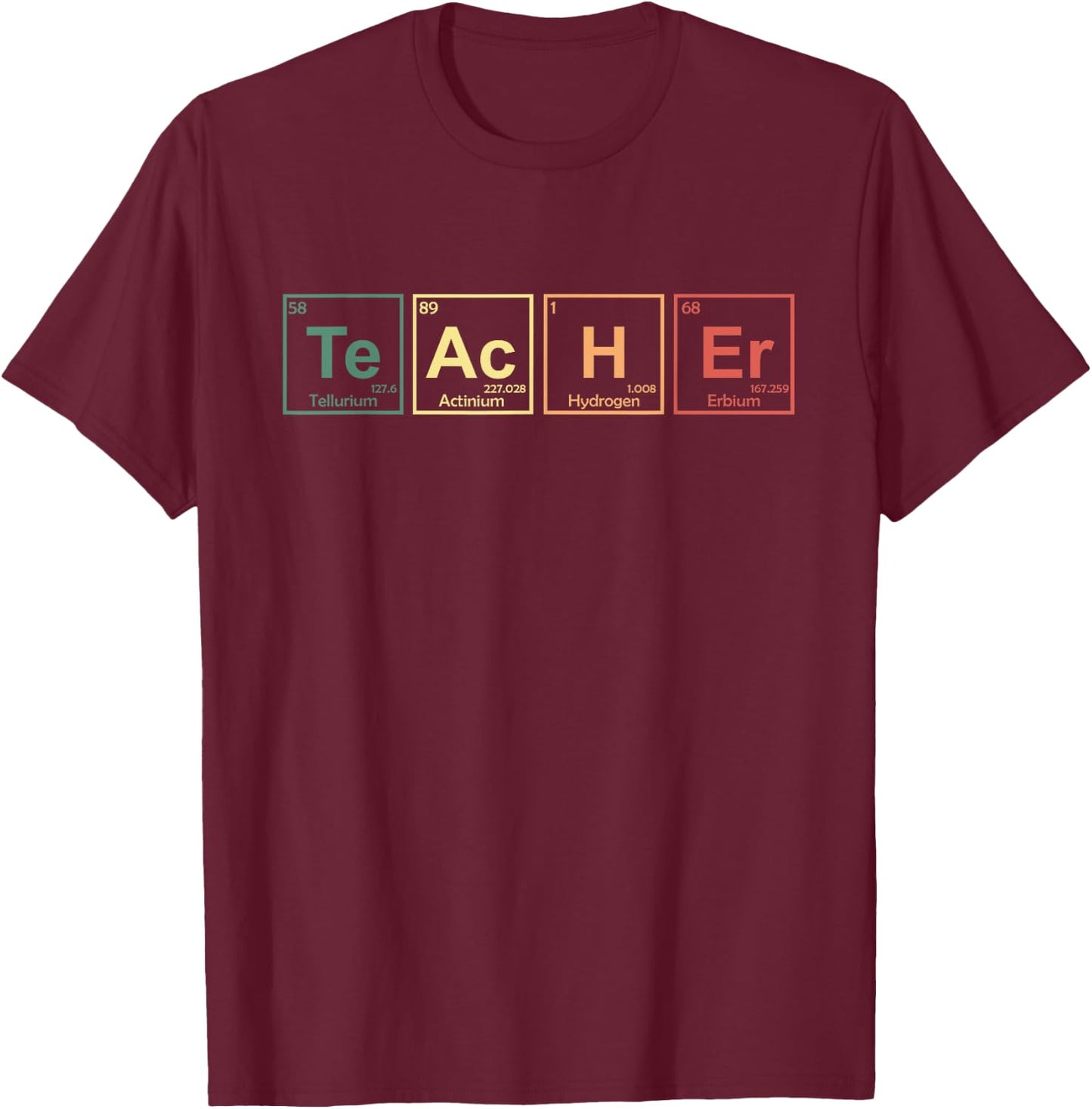 Chemistry teacher element symbols Periodic table Chemist T-Shirt - T-Shirt | Maroon
