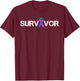 Thyroid Cancer Awareness Ribbon Survivor Symbol T-Shirt - T-Shirt | Maroon