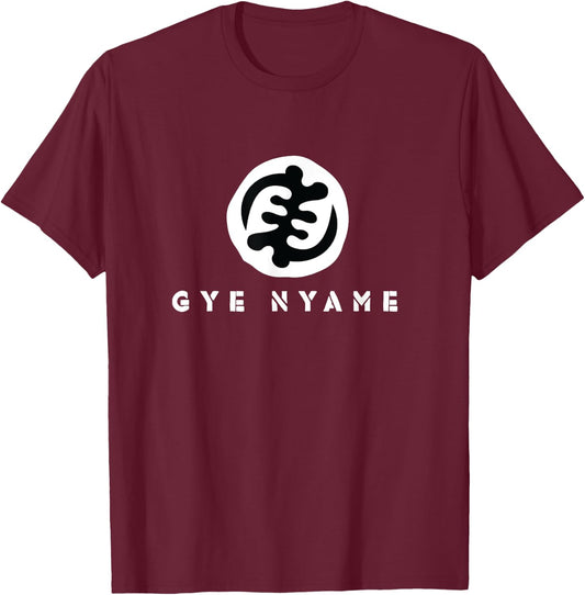 Adinkra Gye Nyame T-Shirt - T-Shirt | Maroon