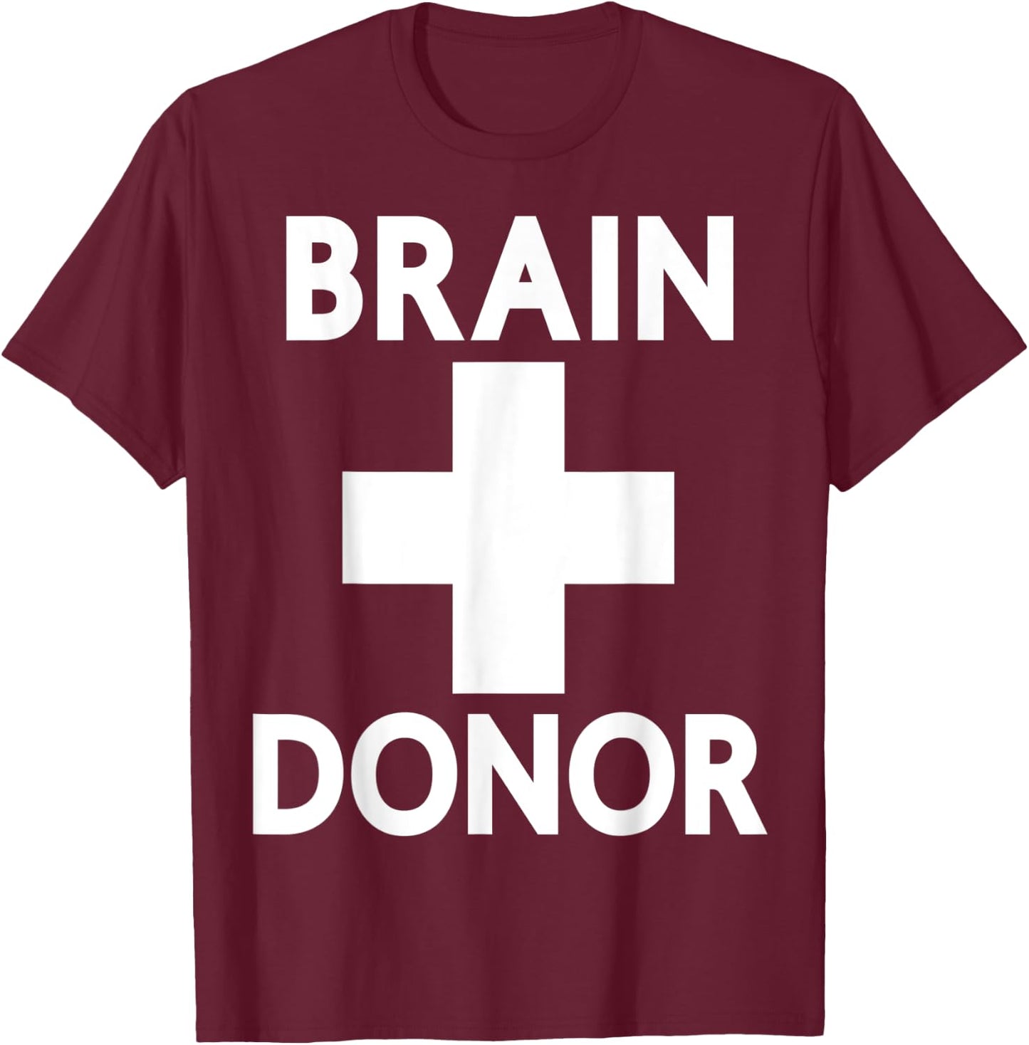 Zombie Brain Donor Dispenser Funny Halloween Costume Men Boy T-Shirt - T-Shirt | Maroon