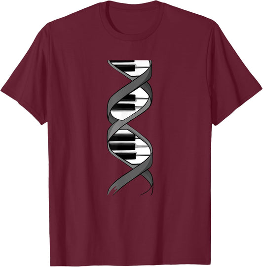 Funny Piano Design Women Keyboard Player Piano Lover T-Shirt - T-Shirt | Maroon