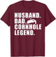 Cool Cornhole Art Husband Dad Corn Hole Legend Sport T-Shirt - T-Shirt | Maroon