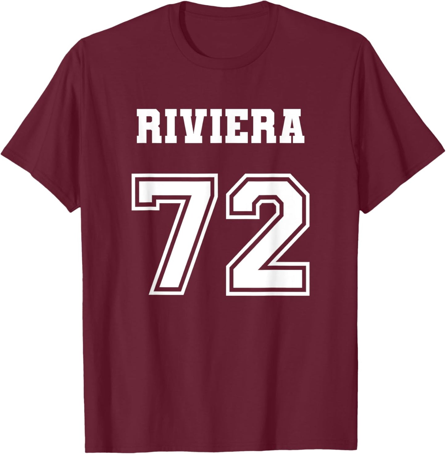 Jersey Style Riviera 72 1972 Classic Lowrider Car T-Shirt - T-Shirt | Maroon