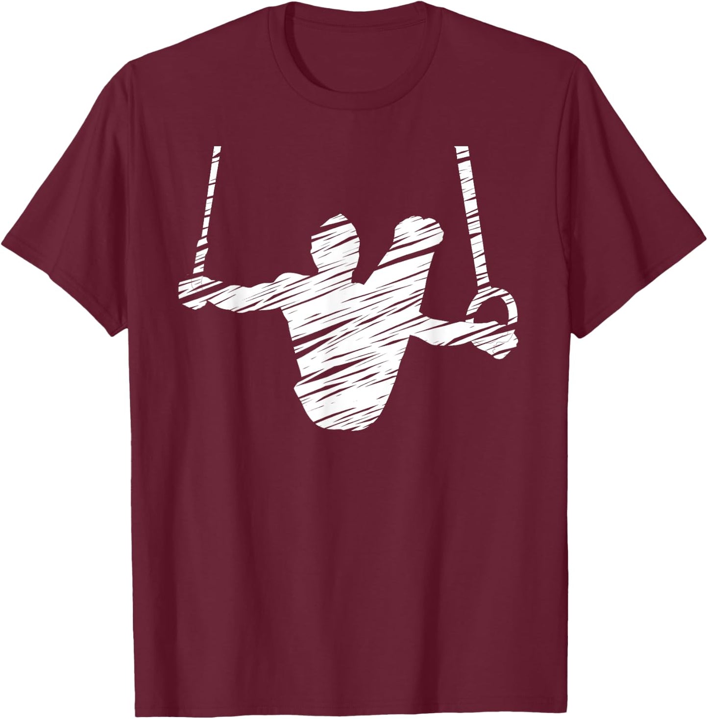 Motif gymnastics gymnast gymnastics fan vintage T-Shirt - T-Shirt | Maroon