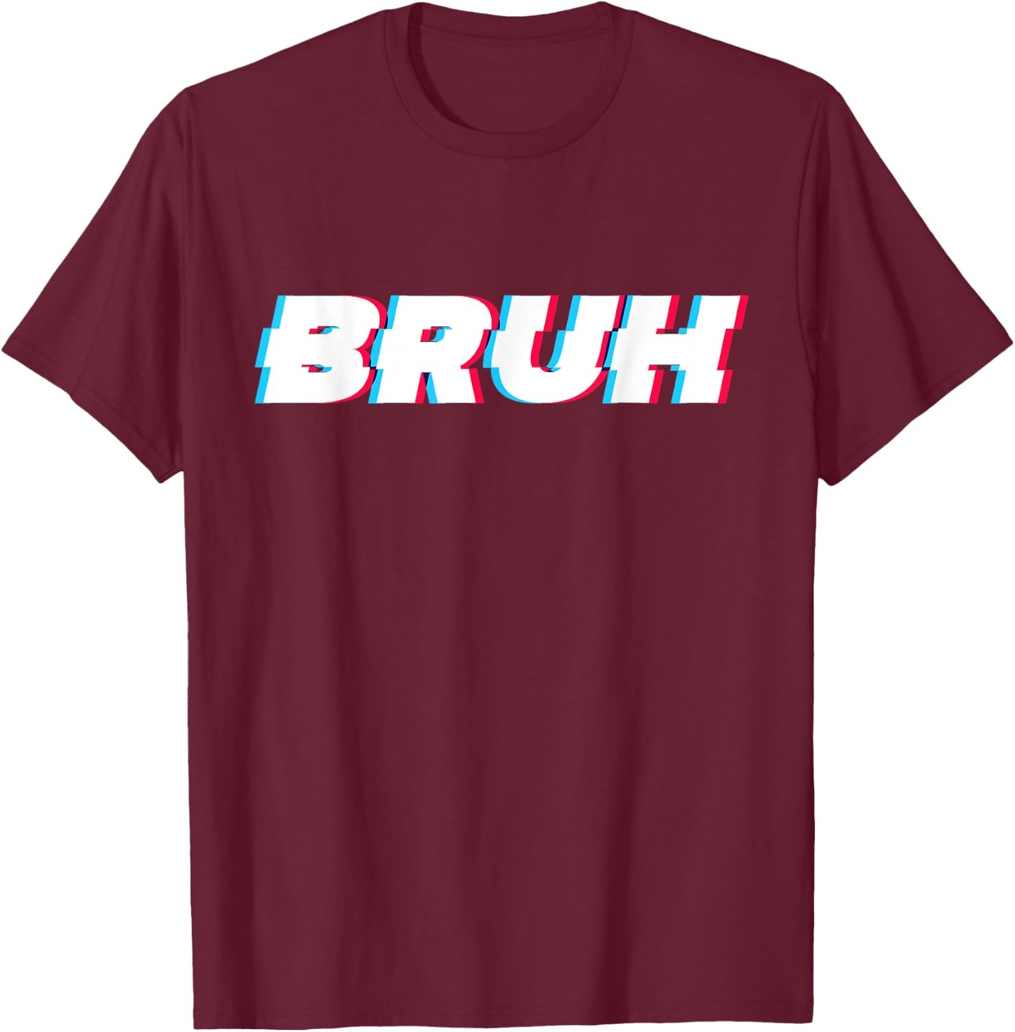 Bruh Funny Meme Saying Brother Greeting Gamer Slang Men Boys T-Shirt - T-Shirt | Maroon