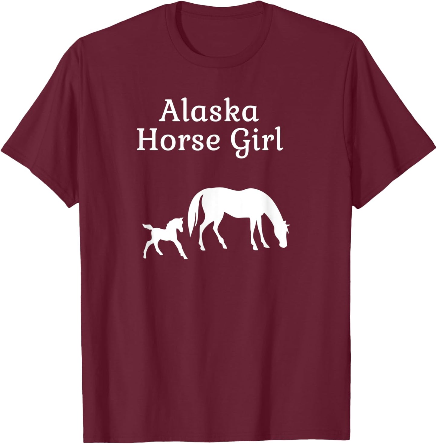 Women's Alaska Horse T-Shirt - T-Shirt | Maroon