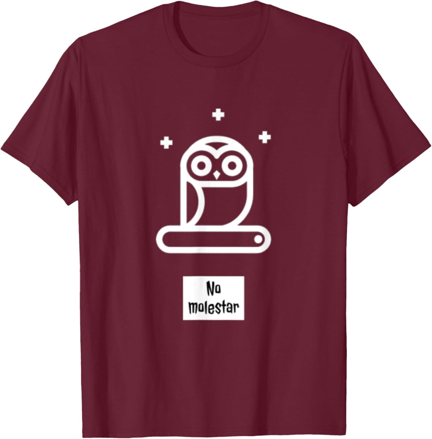 No molestar Night Barn Owl Hoot T-Shirt - T-Shirt | Maroon