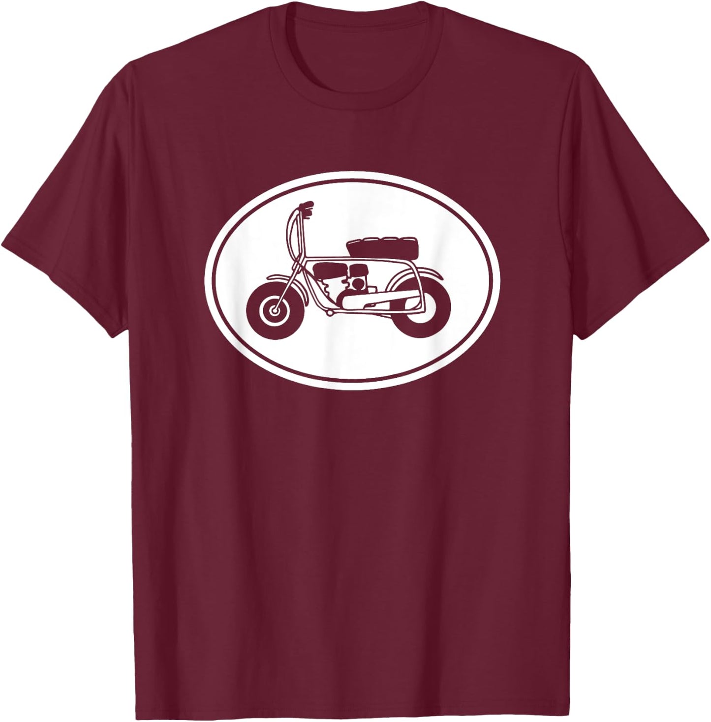 Vintage Mini Bike, Minibike Graphic T-Shirt - T-Shirt | Maroon