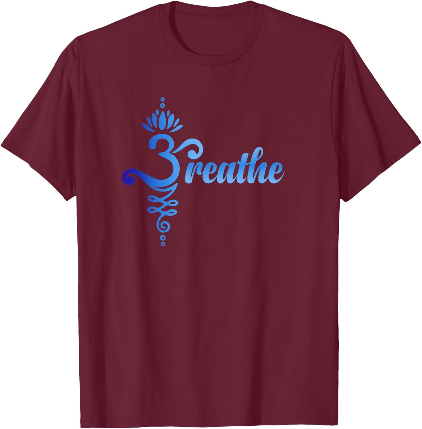 Breathe Sanskrit Symbol T-Shirt - T-Shirt | Maroon