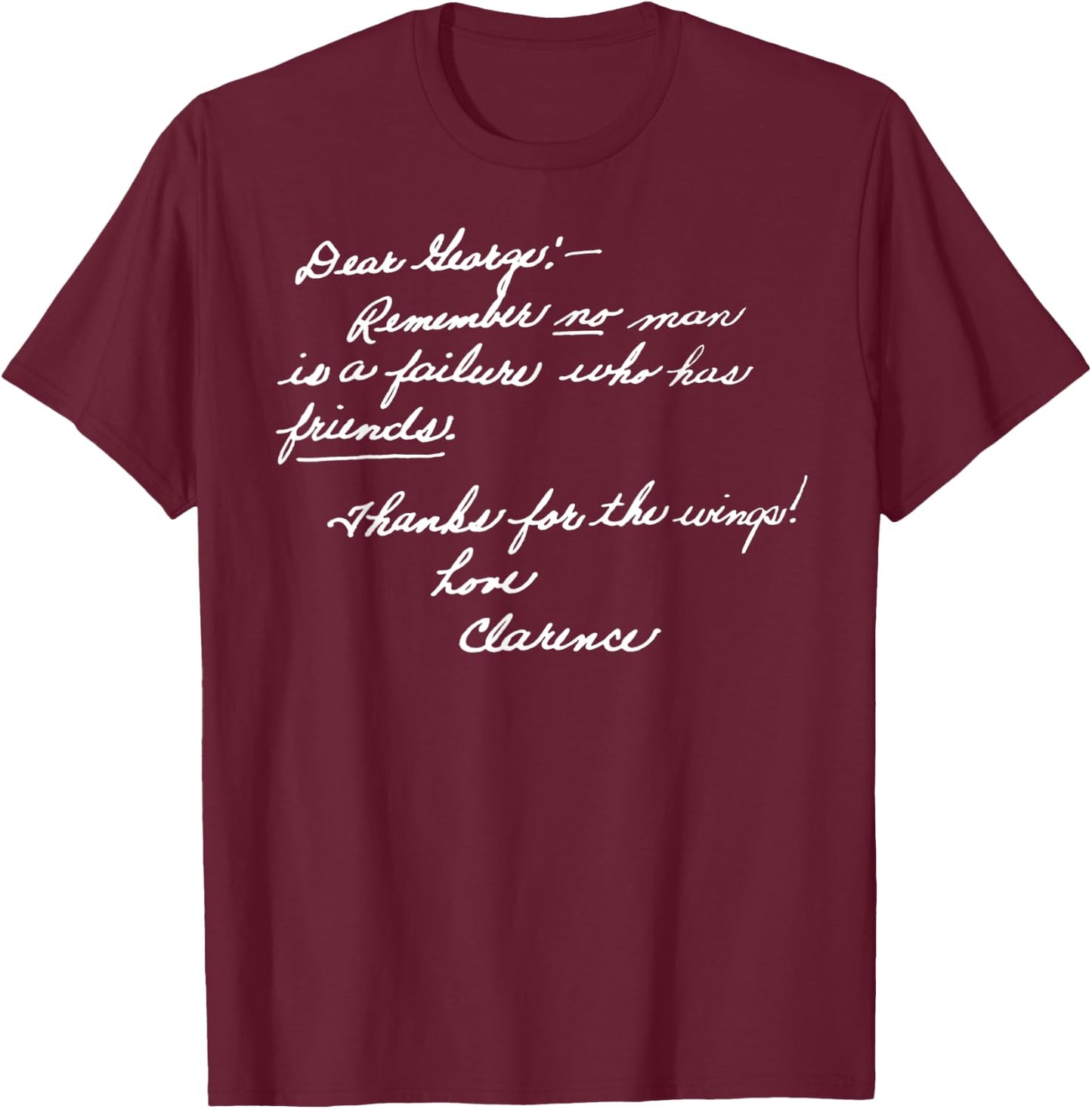 Vintage Christmas Classic It's a Wonderful Life T-Shirt - T-Shirt | Maroon