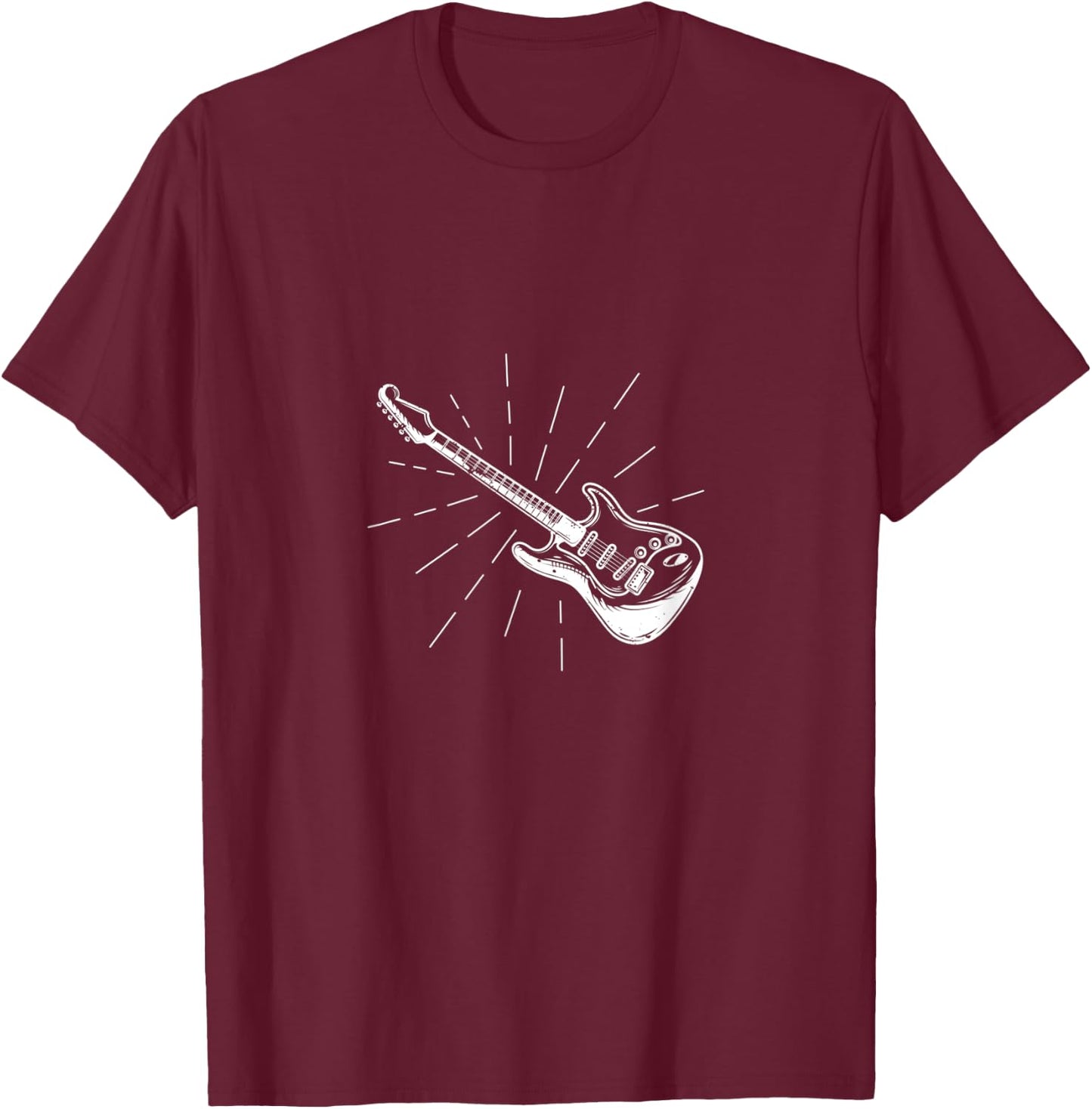 Electric guitar for guitar players hobby and legends T-Shirt - T-Shirt | Maroon
