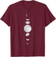 Moon phases Moon phase cycle Half moon Full moon T-Shirt - T-Shirt | Maroon