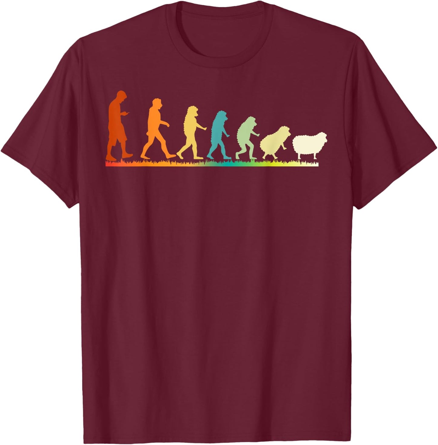 Conspiracy Theorist, Sheep, Human Evolution, Wake Up Sheeple T-Shirt - T-Shirt | Maroon