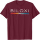 Biloxi MS Mississippi Retro Design T-Shirt - T-Shirt | Maroon