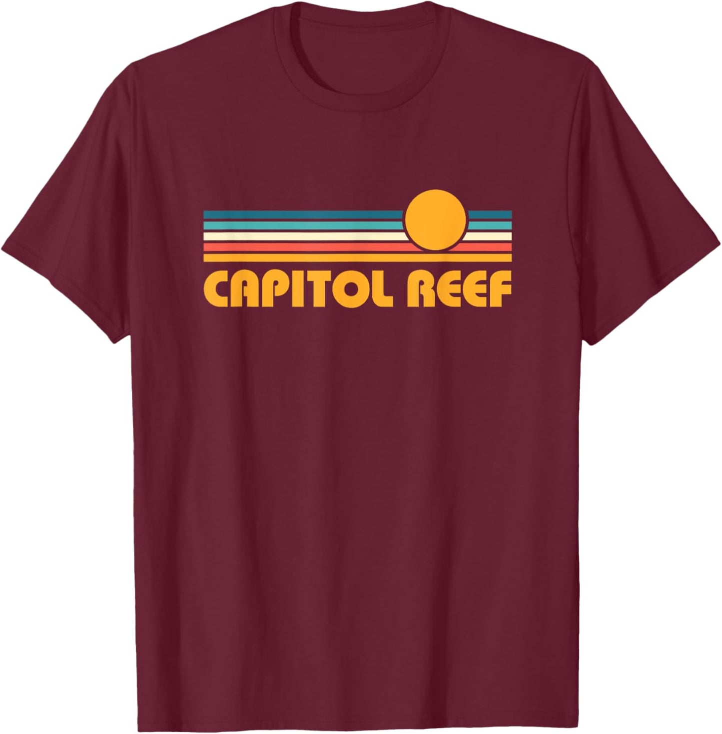 Capitol Reef National Park Sunset T-Shirt - T-Shirt | Maroon