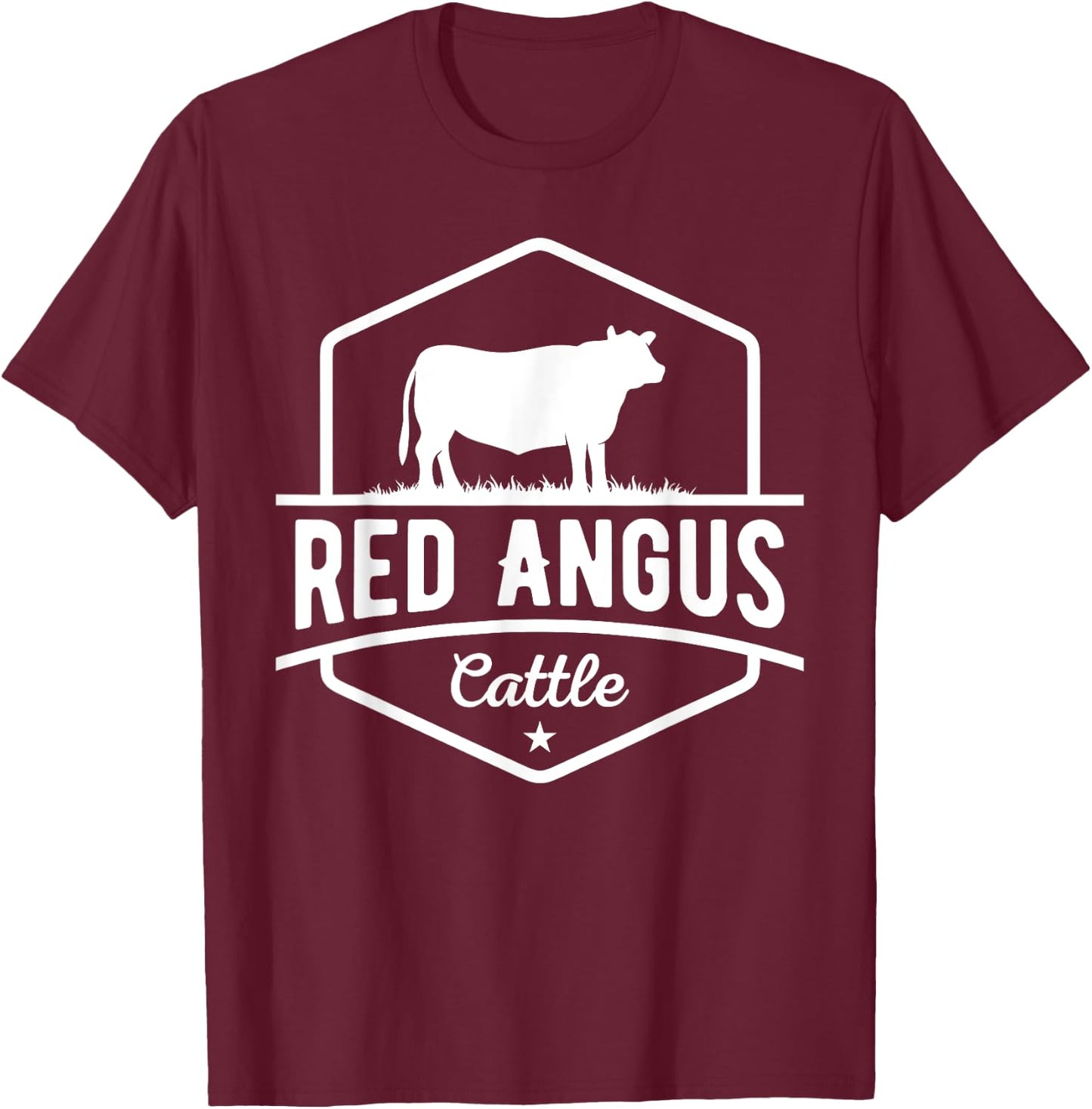 Cow Farmer - Red Angus Cattle T-Shirt - T-Shirt | Maroon