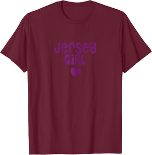 Cute and Funny Jersey Shore Heart New Jersey Gift T-Shirt - T-Shirt | Maroon