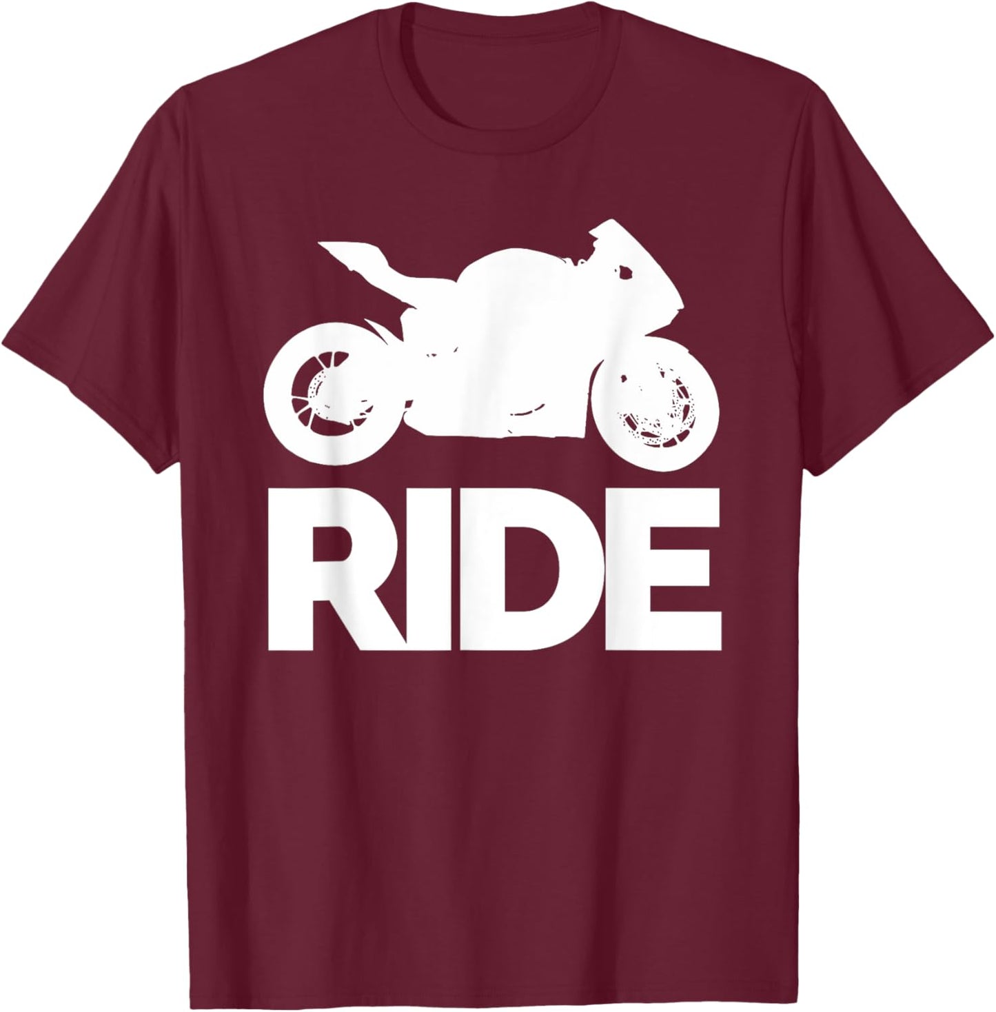 Motorcycle Rider Sport Bike Biker Superbike T-Shirt - T-Shirt | Maroon