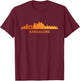 bangalore skyline, India bangalore T-Shirt - T-Shirt | Maroon