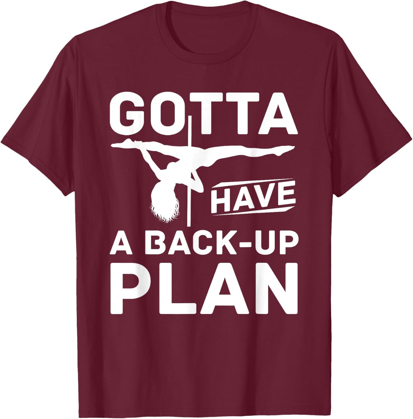Pole Dancing Gifts & Accessories - Women's Black Modern Fun Pole Dance T-Shirt - T-Shirt | Maroon