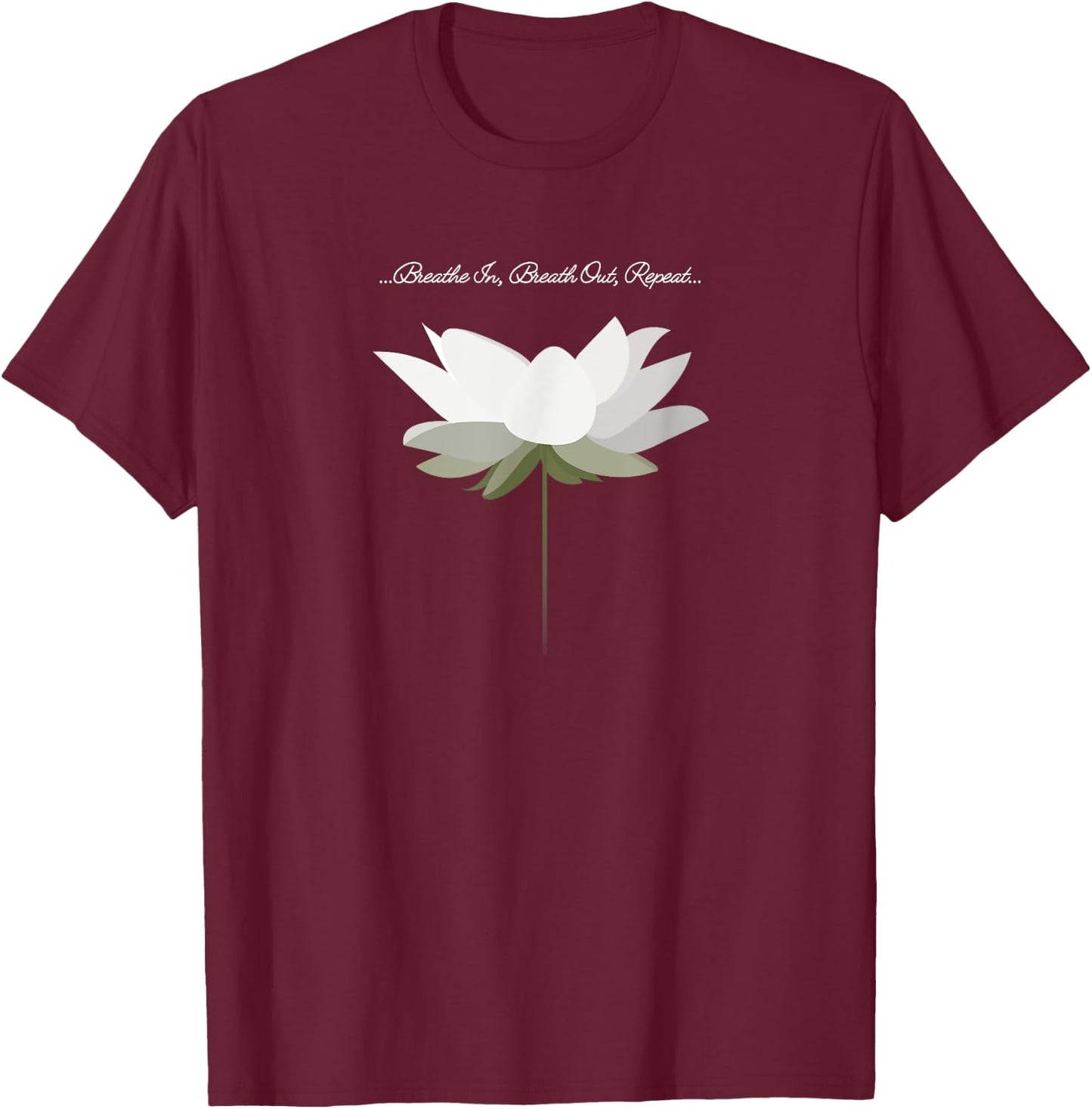 Namaste Lotus flower for yoga, meditation, and mindfulness T-Shirt - T-Shirt | Maroon