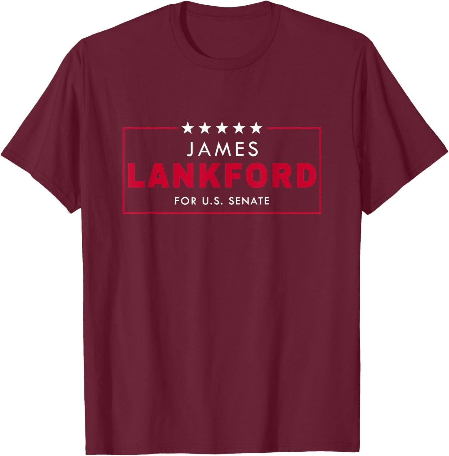 James Lankford 2022 Senate Election Oklahoma Republican Blue T-Shirt - T-Shirt | Maroon