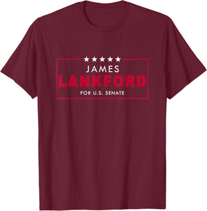 James Lankford 2022 Senate Election Oklahoma Republican Blue T-Shirt - T-Shirt | Maroon