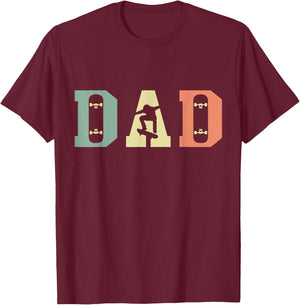 Skateboard Skater Dad Skating Skateboarding Fathers Day T-Shirt - T-Shirt | Maroon