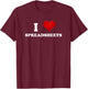 Funny Accountant - I Love Spreadsheets - Accounting Office T-Shirt - T-Shirt | Maroon