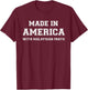 MADE IN AMERICA WITH MALAYSIAN PARTS Malaysia USA T-Shirt - T-Shirt | Maroon