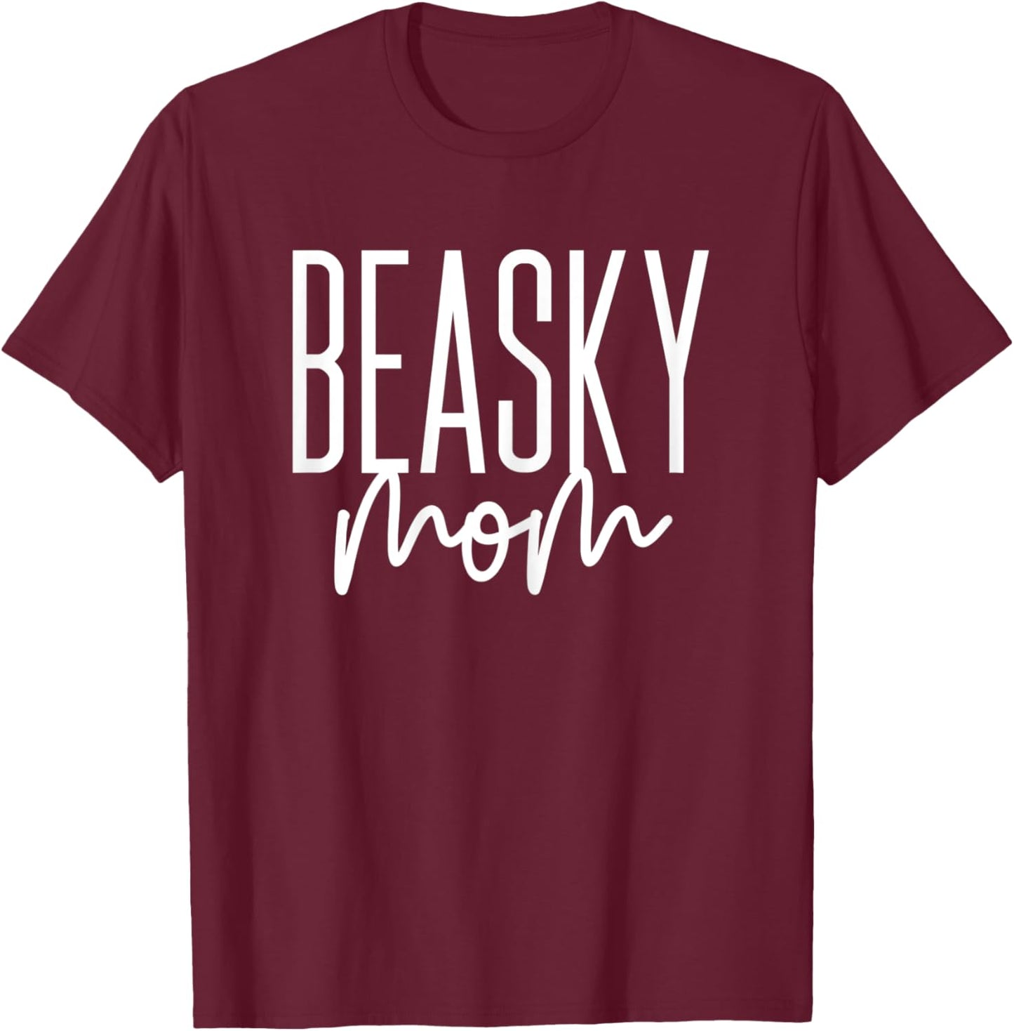 Beasky Beagle Husky Mix Dog Beasky Mom T-Shirt - T-Shirt | Maroon