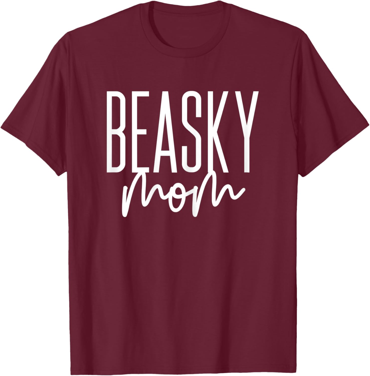 Beasky Beagle Husky Mix Dog Beasky Mom T-Shirt - T-Shirt | Maroon