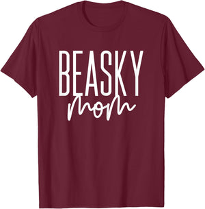Beasky Beagle Husky Mix Dog Beasky Mom T-Shirt - T-Shirt | Maroon