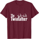 The Twinfather Funny Father Of Twins Dad T-Shirt - T-Shirt | Maroon